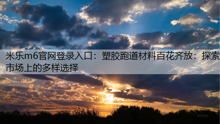 塑胶跑道材料百花齐放：探索市场上的多样选择